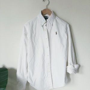 White Polo Ralph Lauren button down shirt